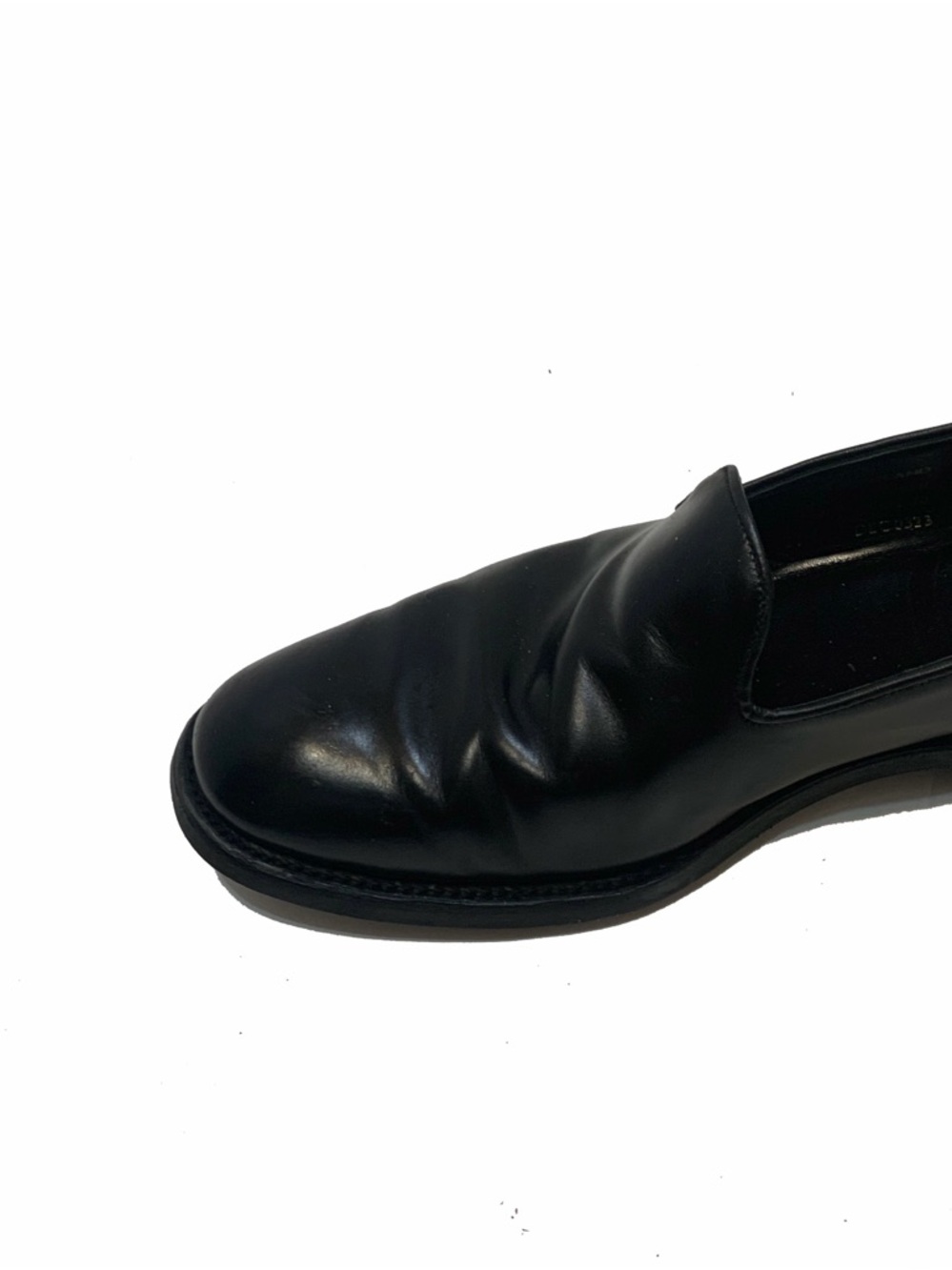 Sanders loafers Men's Black Leather Slip-On Shoes - Picture 5 of 9